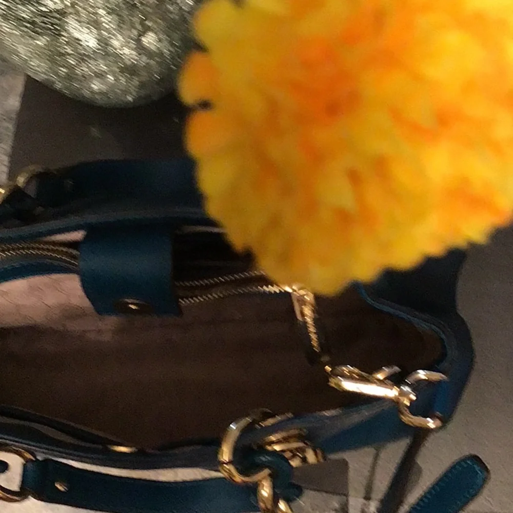 Michael Kors Blue and Gold Satchel!! Very classy!! Get it!!reasonable!! - Picture 10 of 10